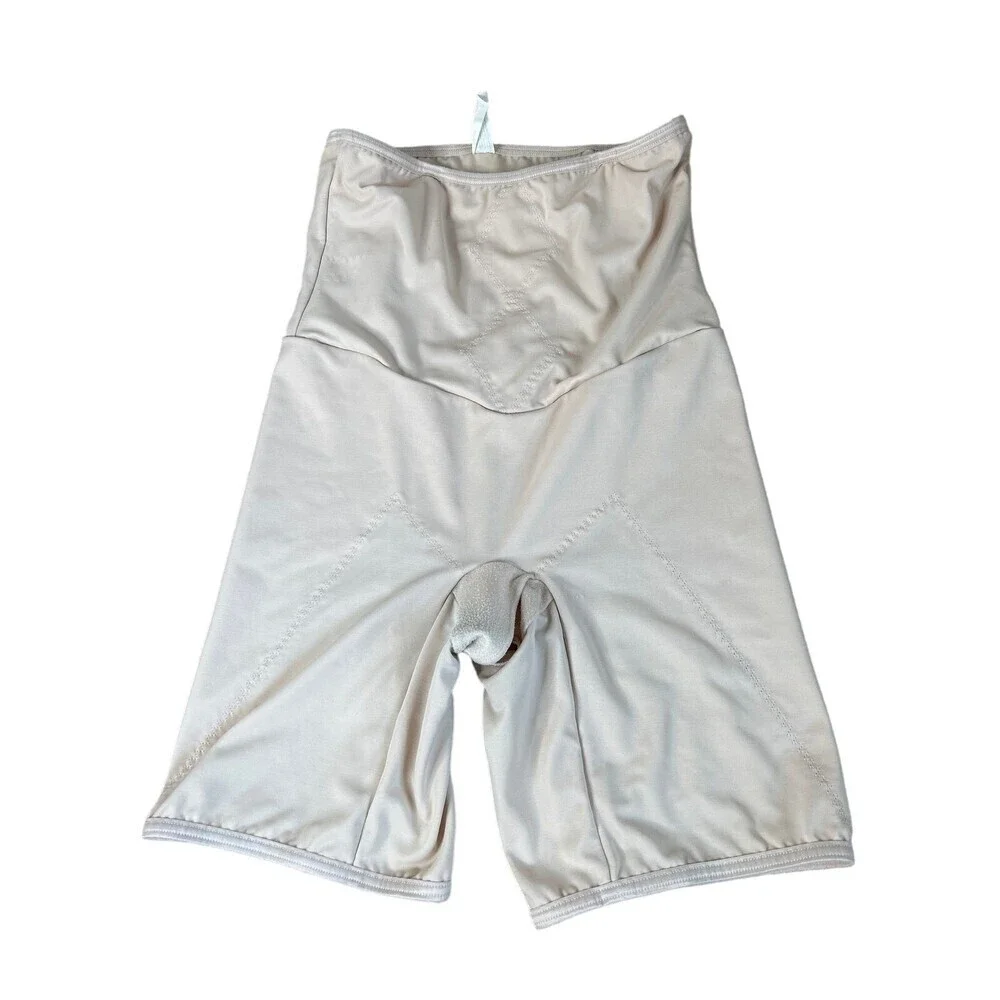 Flexees body shaping short shapewear open crotch high waisted slimming SZ LG